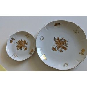 Vintage Gold flower plate